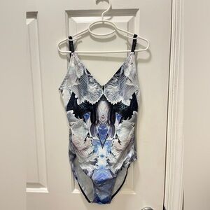 Maldire abstract print ballet leotard